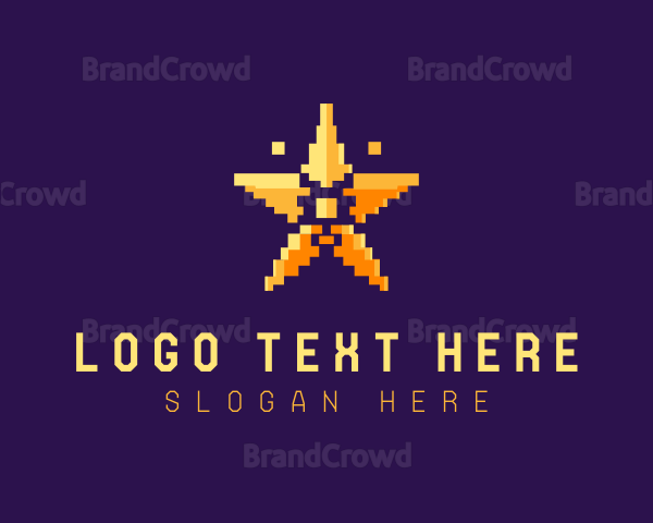 Pixel Gaming Star Logo