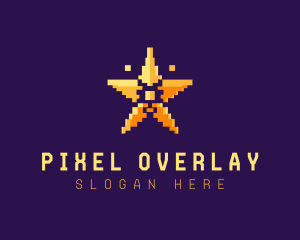 Pixel Gaming Star logo design