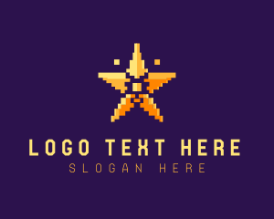 Pixel Gaming Star Logo