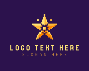 Pixel Gaming Star Logo