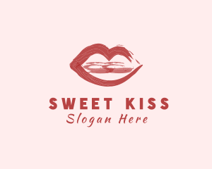 Kiss - Beauty Lipstick Cosmetic logo design