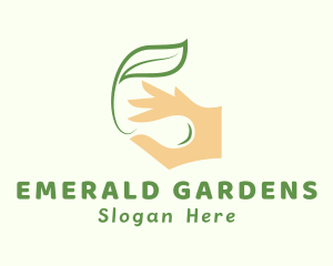 Leaf Farmer Hand logo design