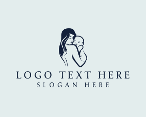 Breastfeeding - Mother Baby Maternity logo design