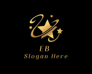 Gold - Star Swoosh Agency logo design