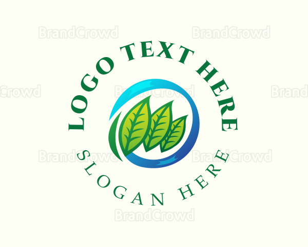 Botanical Landscaping Leaves Logo