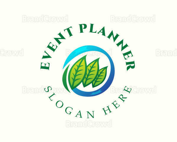 Botanical Landscaping Leaves Logo