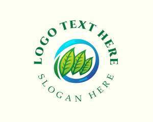Botanical Landscaping Leaves Logo