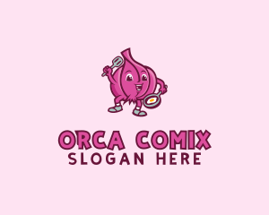 Cooking Onion Cartoon logo design