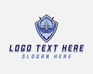 League - Viking Helmet Warrior logo design
