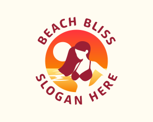 Swimsuit - Sunset Beach Swimsuit logo design