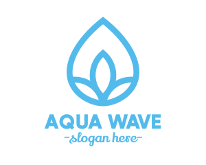 Water - Water Flower Drop logo design