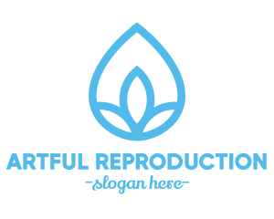 Water Flower Drop logo design