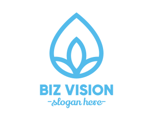 Water Flower Drop logo design