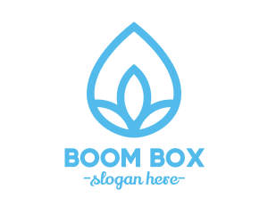 Water Flower Drop logo design