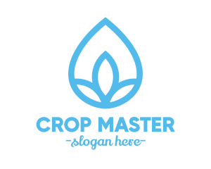 Water Flower Drop logo design