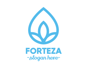 Water Flower Drop logo design