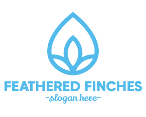 Water Flower Drop logo design