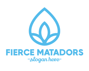 Water Flower Drop logo design