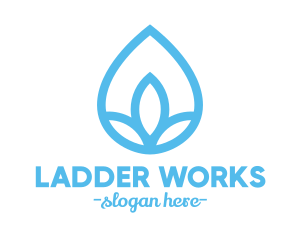 Water Flower Drop logo design