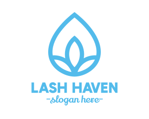 Water Flower Drop logo design