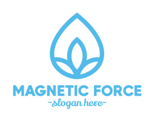 Water Flower Drop logo design