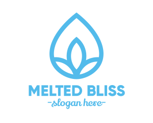 Water Flower Drop logo design