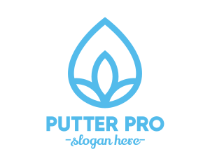 Water Flower Drop logo design