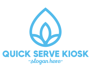 Water Flower Drop logo design