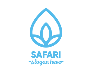 Water Flower Drop logo design