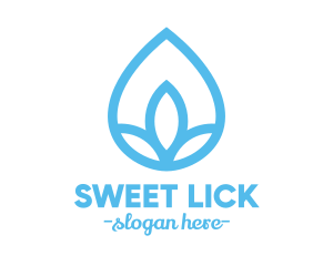 Water Flower Drop logo design