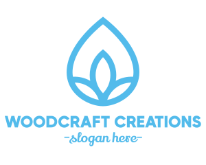 Water Flower Drop logo design