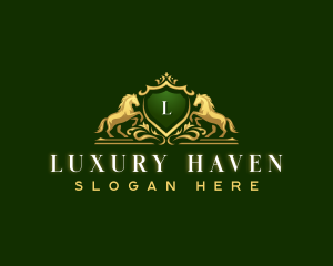 Luxury Stallion Crest logo design