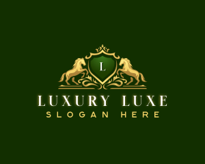 Luxury Stallion Crest logo design