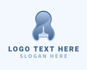 Person - Blue Squeegee Cleaner logo design