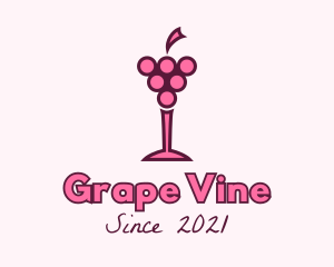 Grape - Grape Fruit Glass logo design