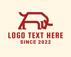 Farming - Bull Taurus Animal logo design