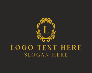Restaurant - Royal Crown Shield Crest logo design