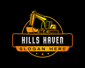 Excavator Machinery Backhoe Logo