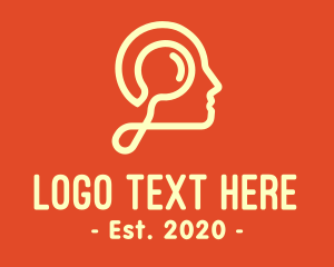 Mind - Head Psychology Search logo design