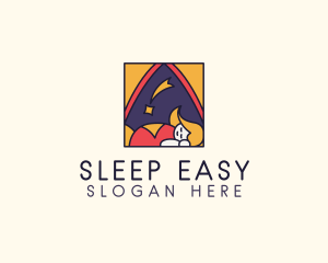 Sleeping Mother Baby  logo design