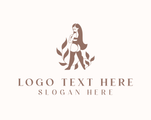 Waxing - Sexy Lingerie Woman logo design