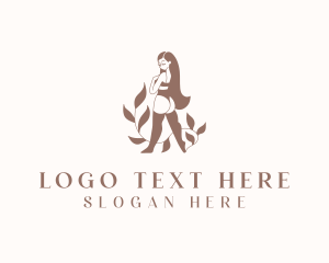 Leaf - Sexy Lingerie Woman logo design