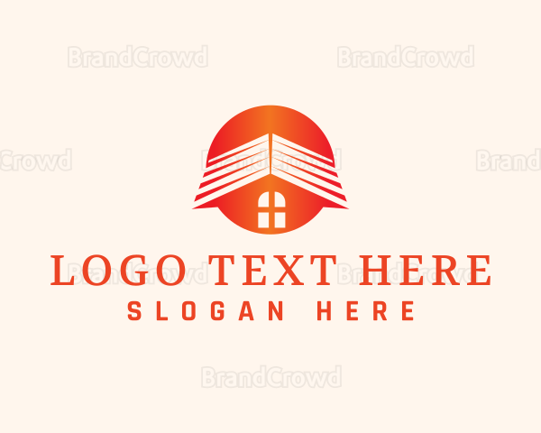 House Roofing Contractor Logo