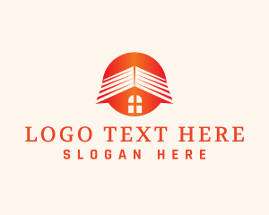 House Roofing Contractor Logo