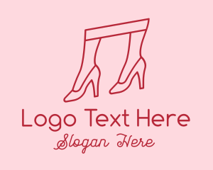 High Heels - Female Singer Musician logo design