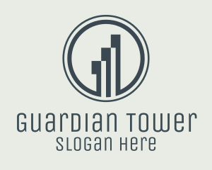 Building Tower Cascade logo design