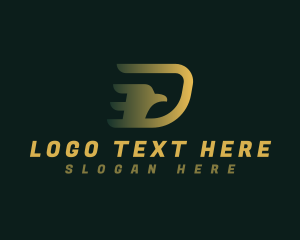 Gradient - Business Eagle Bird Letter D logo design