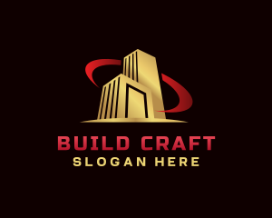 Skyscraper Building Structure logo design