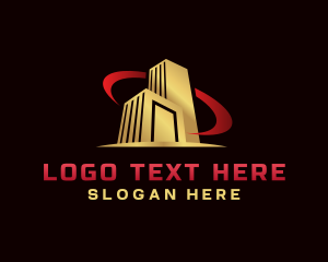 Construction - Skyscraper Building Structure logo design