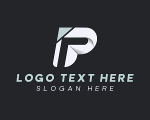 Monochrome - Logistics Delivery Letter P logo design